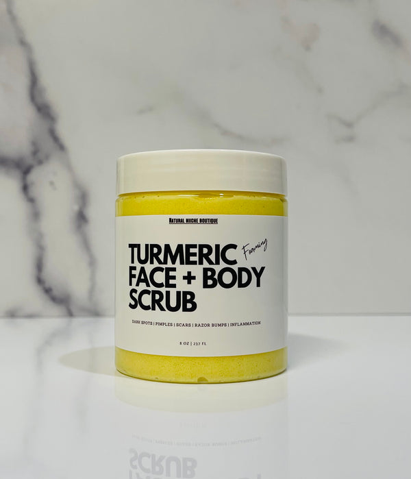 FOAMING TURMERIC FACE+BODY SCRUB