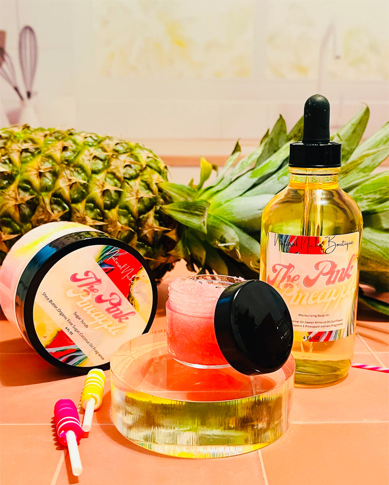 The pink pineapple lip scrub