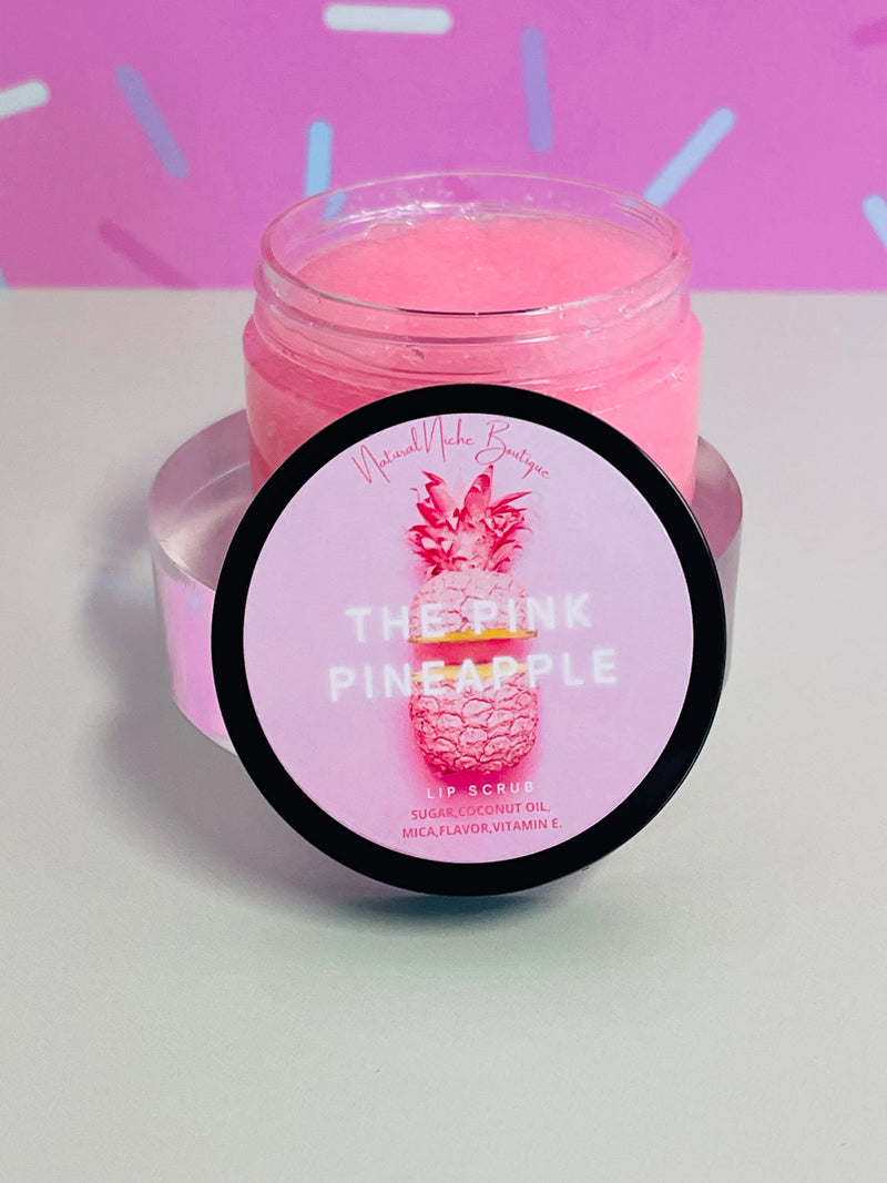 The pink pineapple lip scrub